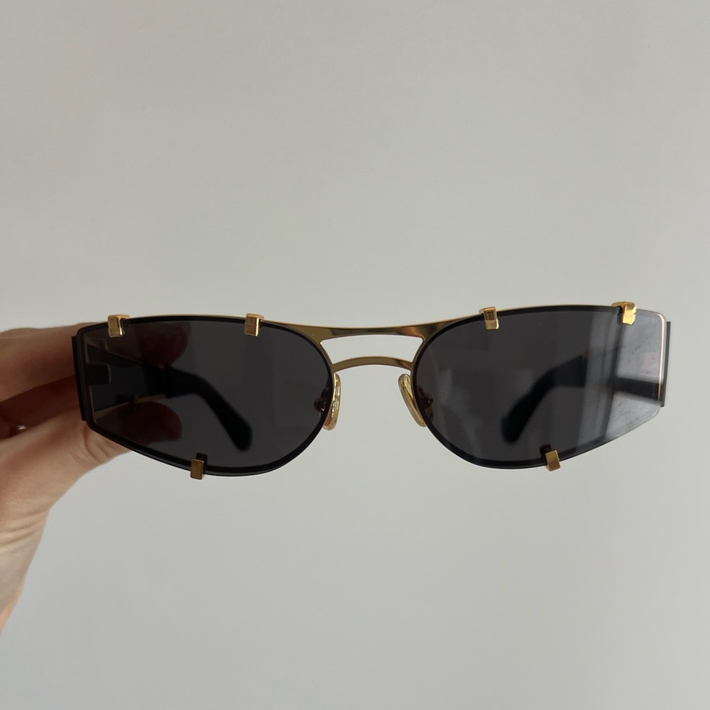 Bottega Veneta Gold Grip Cat-Eye Sunglasses